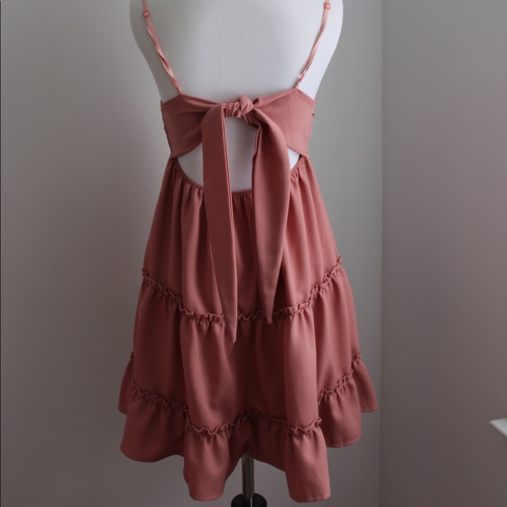 Pink crochet dress